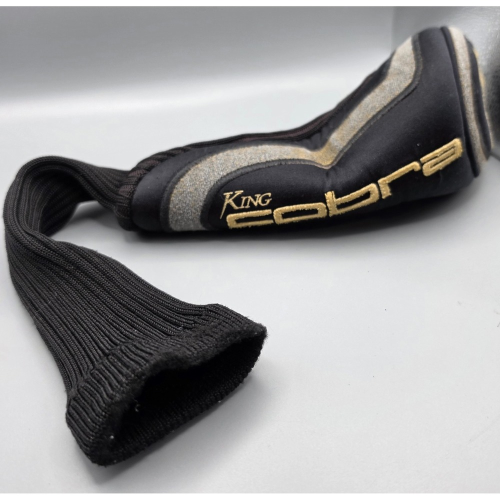 Vintage King Cobra Golf Club Headcover Black Gold Sock Style Driver Wood